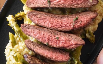 Bavette mit Spargelrisotto