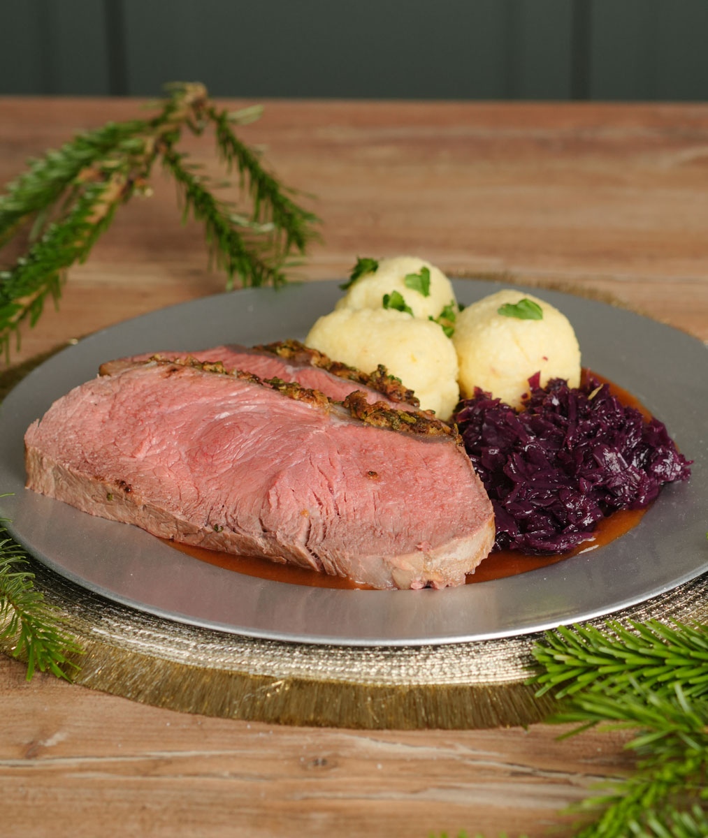 Roastbeef mit Lebkuchenkruste Roastbeef mit Lebkuchenkruste